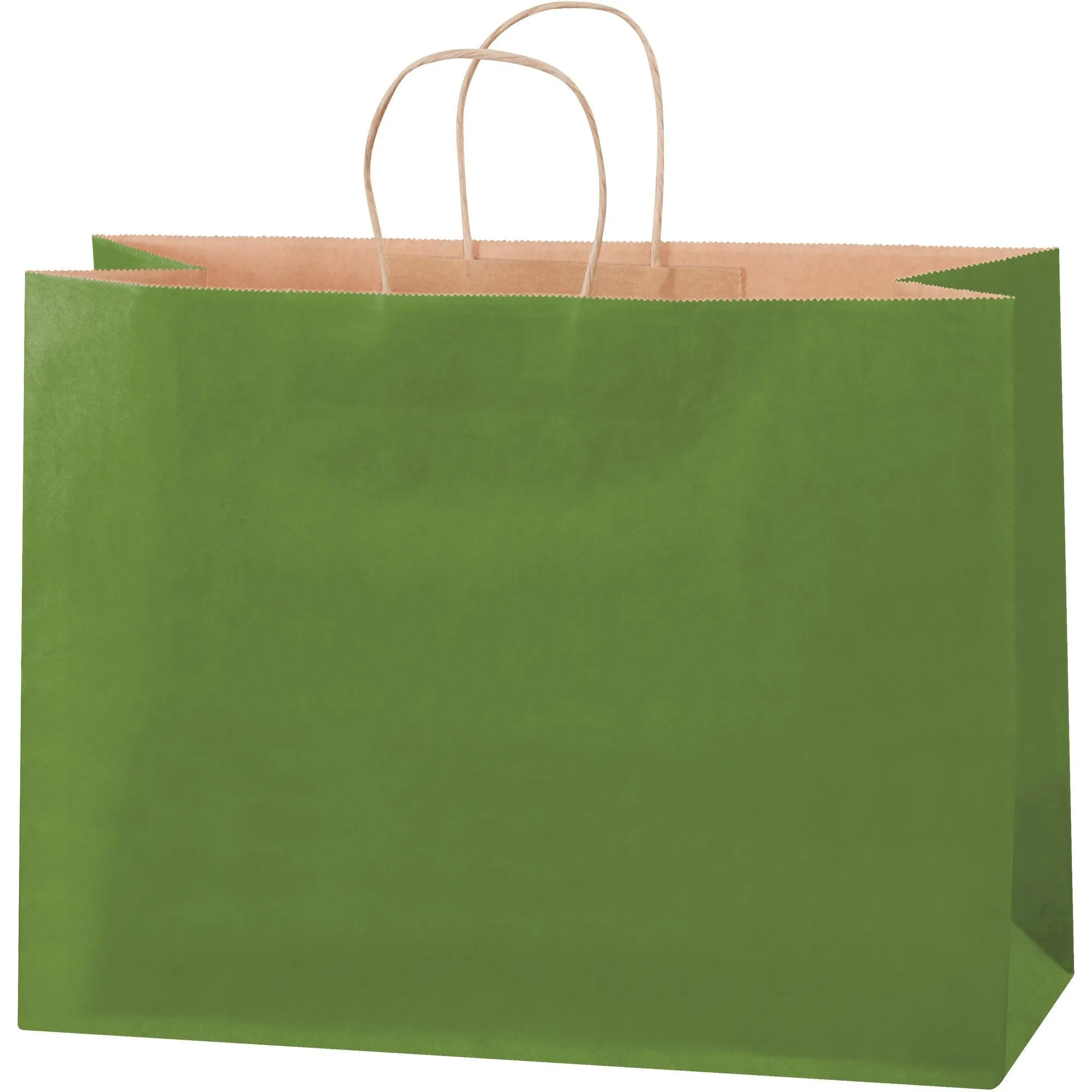 16 x 6 x 12" Green Tea Tinted Shopping Bags