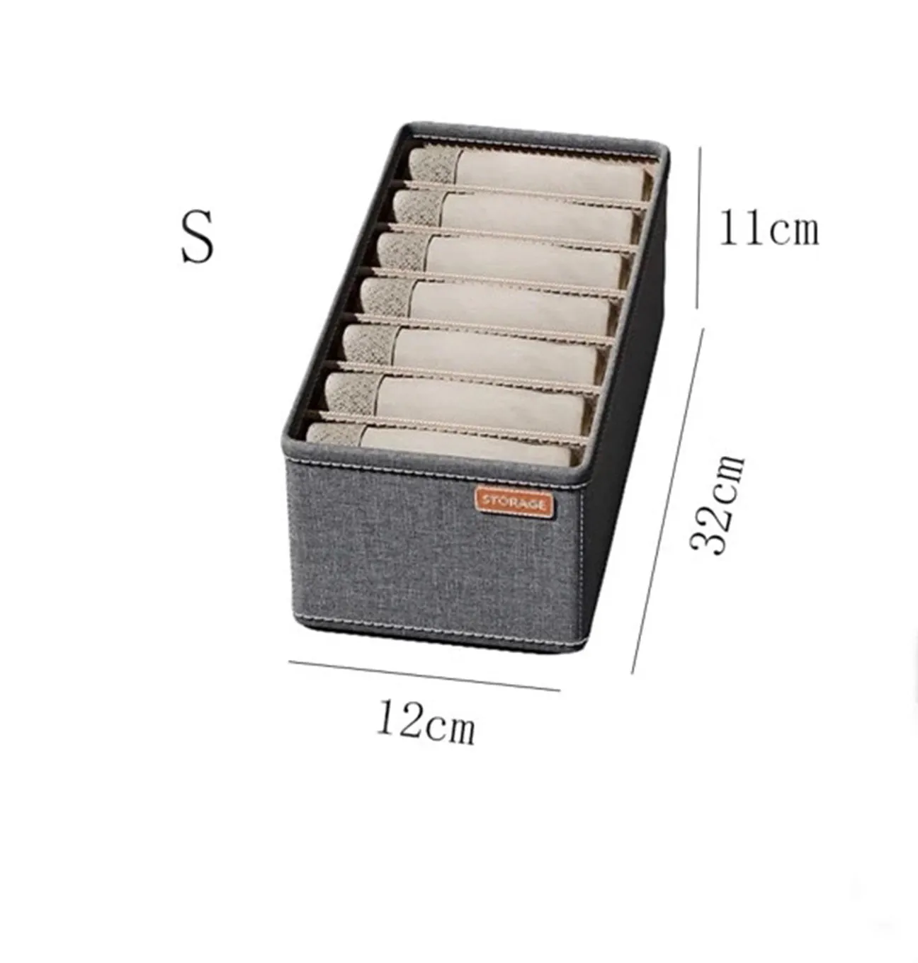 2Pack 7 Cell Drawer Organizers for Storing Socks, Underwear, Ties