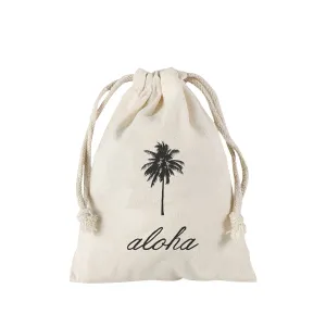 5"x8" Palm Tree Aloha Cursive Pouch