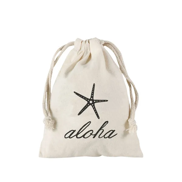 5"x8" Starfish Aloha Cursive Pouch