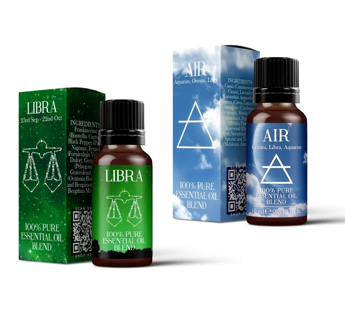 Air Element & Libra Essential Oil Blend Twin Pack (2x10ml)