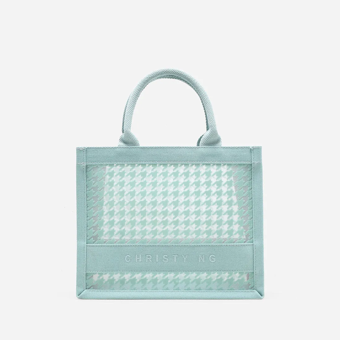 Compact Alyssa Chic Mini Houndstooth Tote Bag