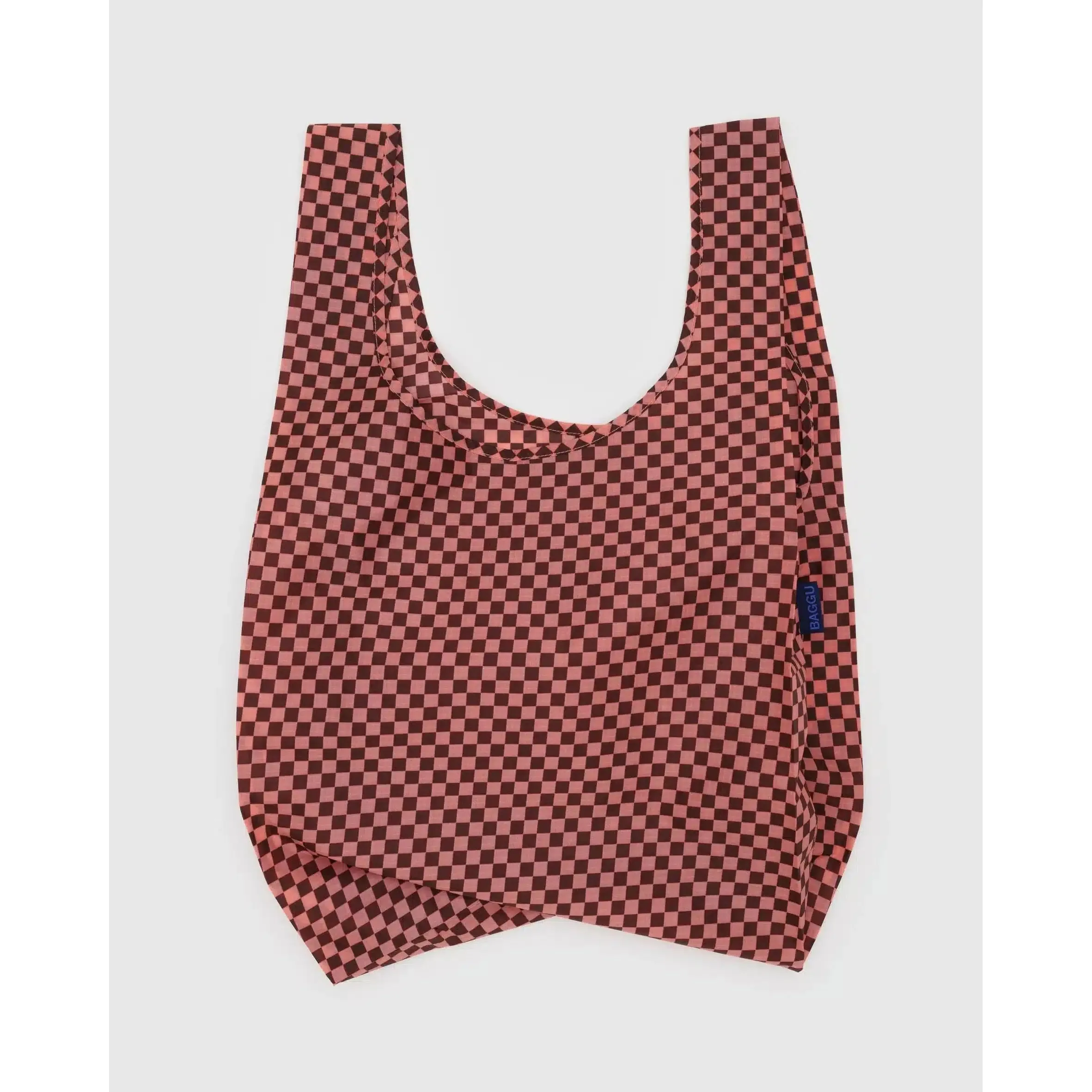 Baggu - Standard Baggu reusable bag - Pink Brown Check