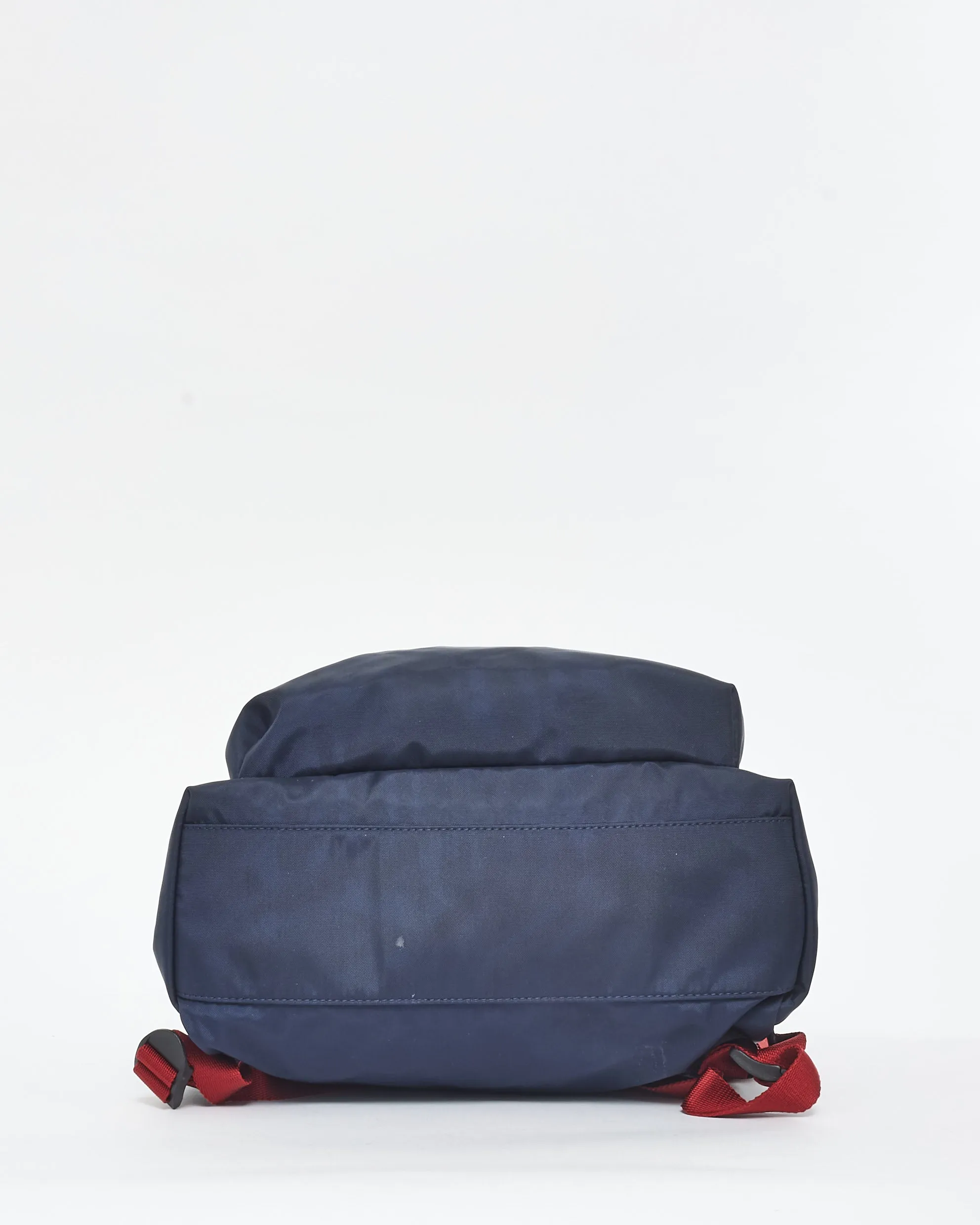 Balenciaga Navy White & Red Logo Canvas Backpack