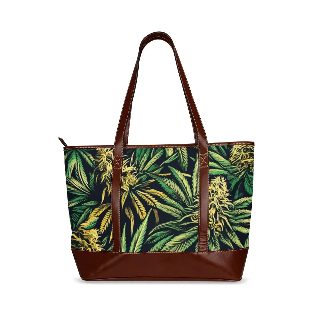 Big Buds Leathery Tote