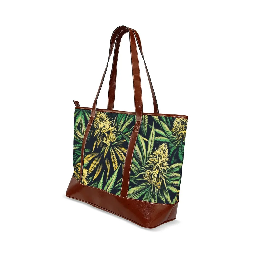 Big Buds Leathery Tote