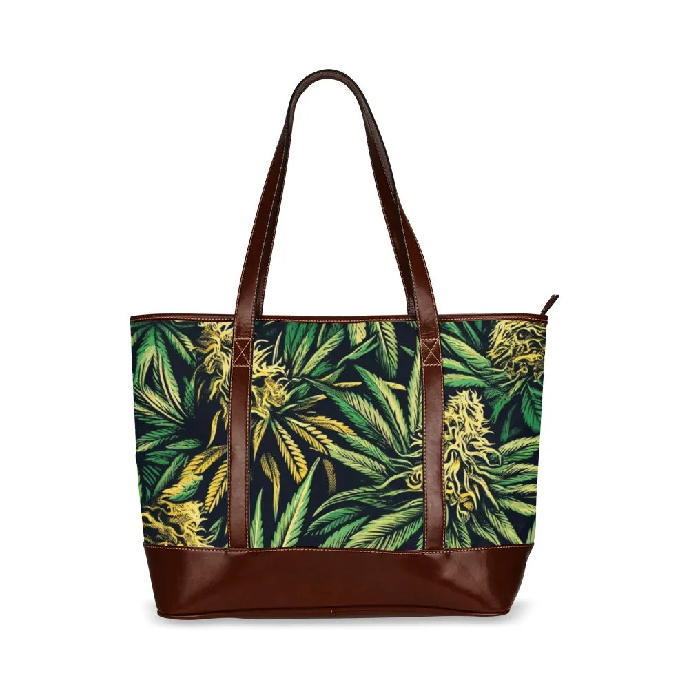 Big Buds Leathery Tote