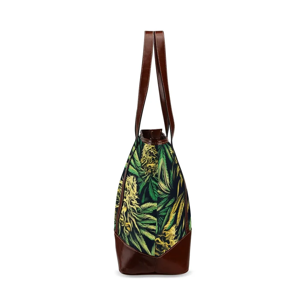 Big Buds Leathery Tote