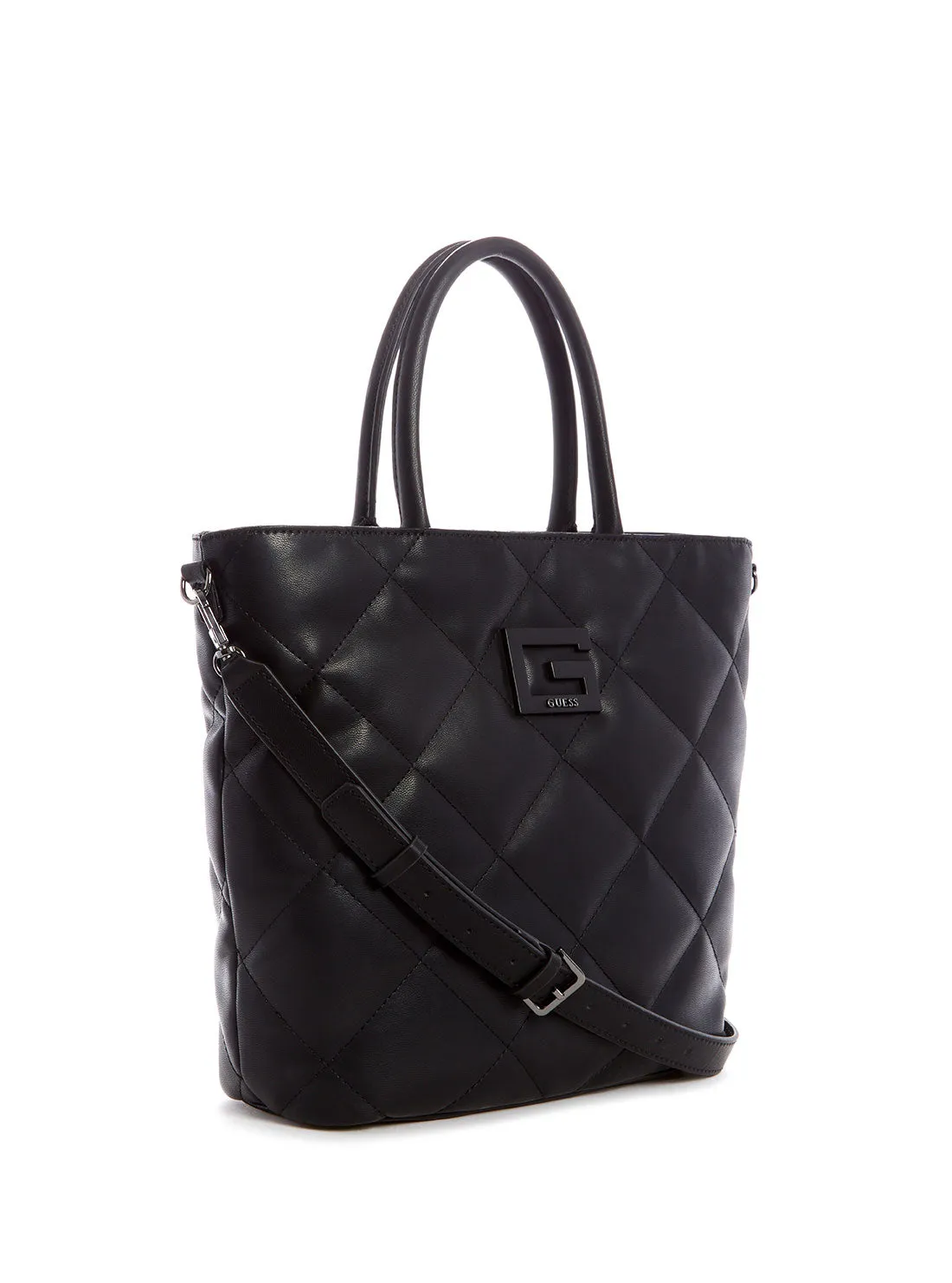 Black Quilted Brightside Tote Bag