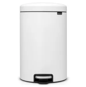 Brabantia NewIcon Step Trash Can – White – 1.3 Gal