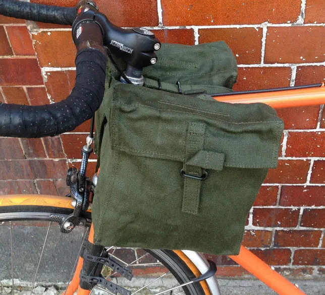 CANVAS REAR BICYCLE PANNIERS