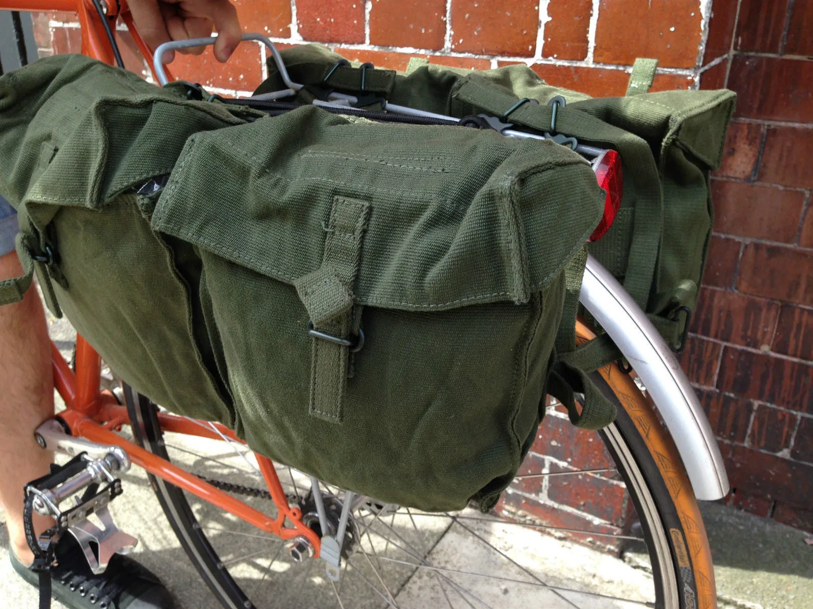 CANVAS REAR BICYCLE PANNIERS