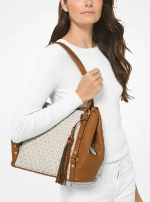 Carrie Large Logo Shoulder Bag