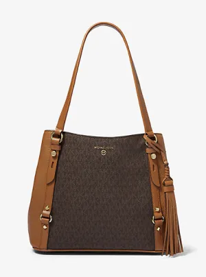 Carrie Large Logo Shoulder Bag