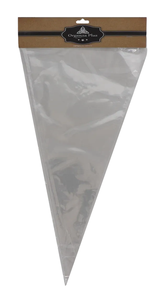 Clear Triangle Cellophane Bags - 10"X18" 25pc