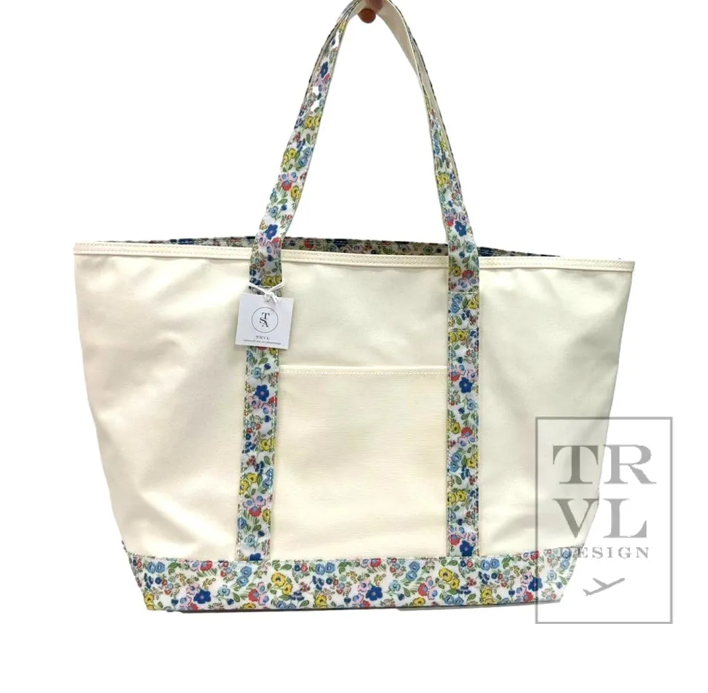 Coated Canvas Medium Tote (5 color options)