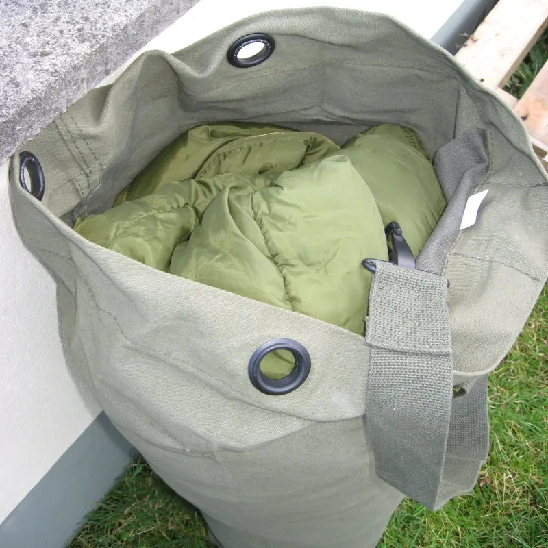 Cotton Canvas Large 12" Base Kit Bag. New. Olive Green.