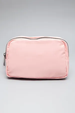 crossbody belt bag - blush