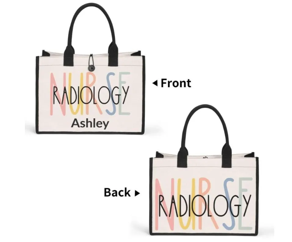 Custom Nurse Premium All-Over Print Canvas Tote Bag, Custom Nurse Gift