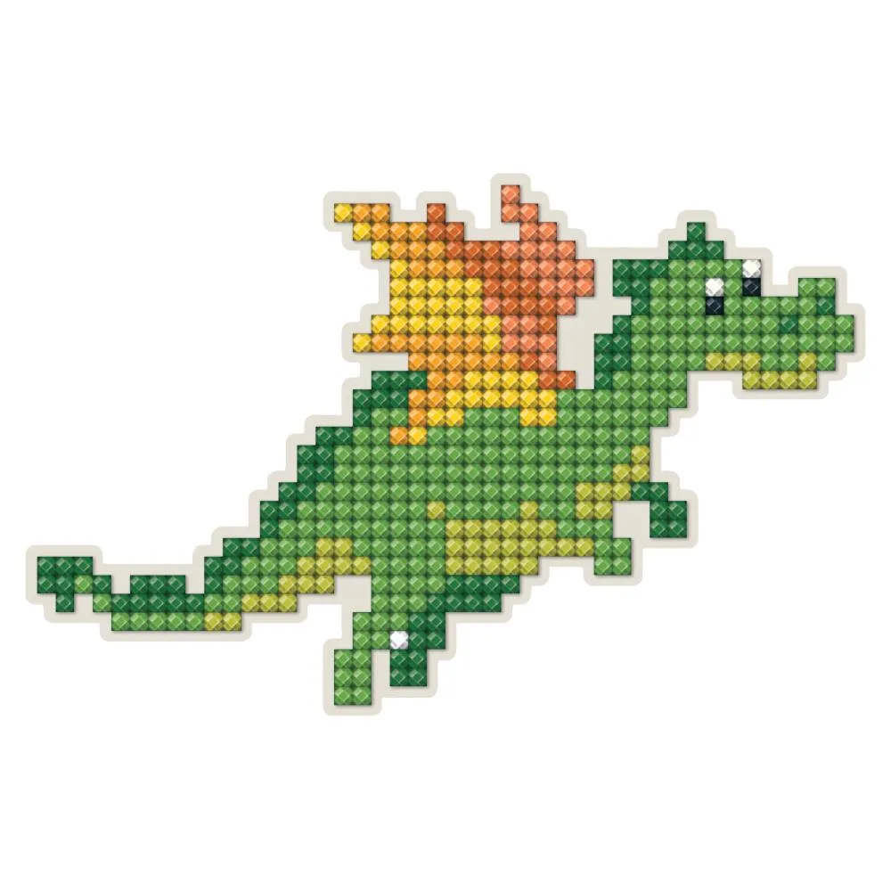 DIY Collection D'Art Flying Dragon Kids Beginner Diamond Facet Art Magnet Kit