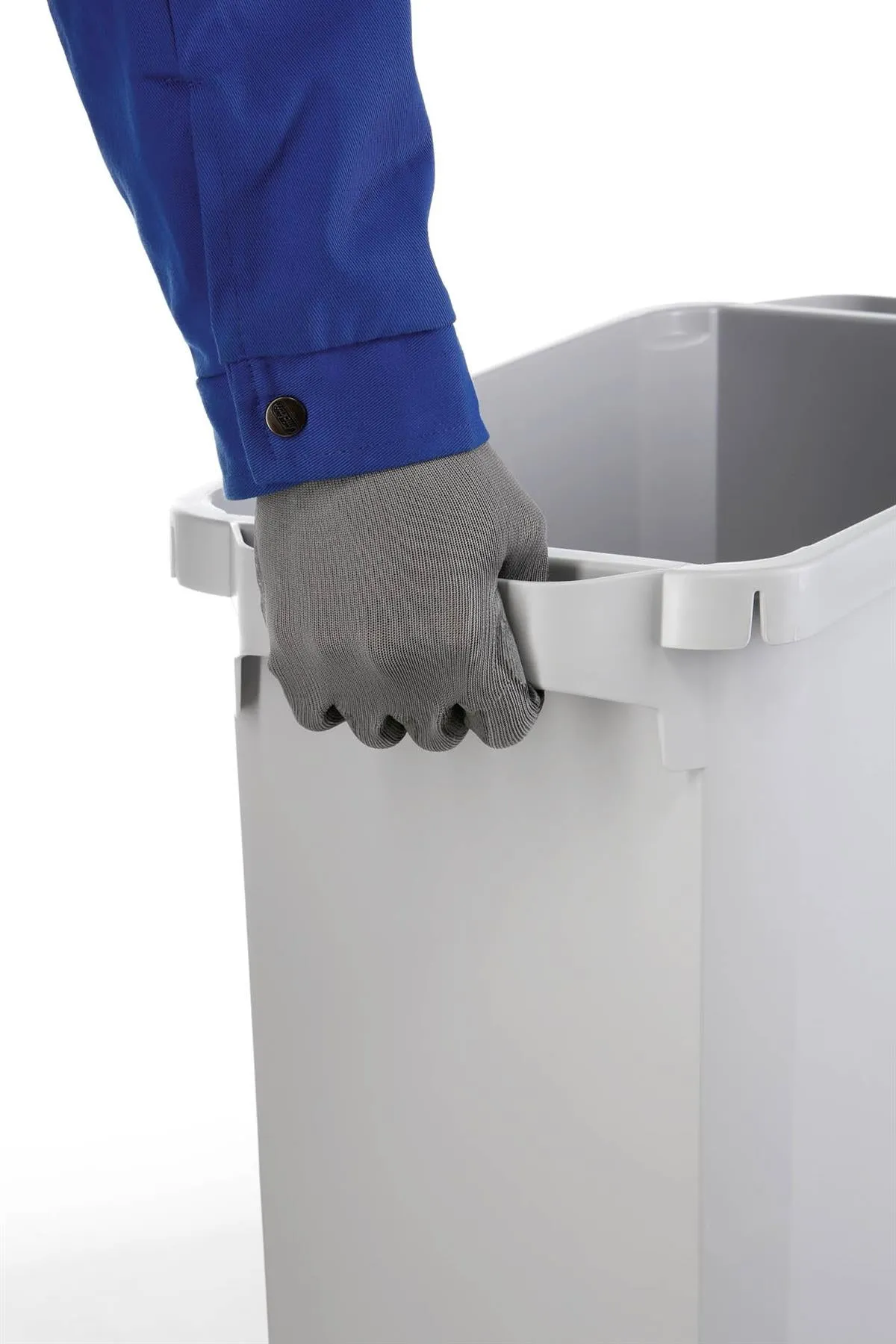 Durable DURABIN Grey Rectangular Recycling Bin   Yellow Lid | Food Safe | 60L