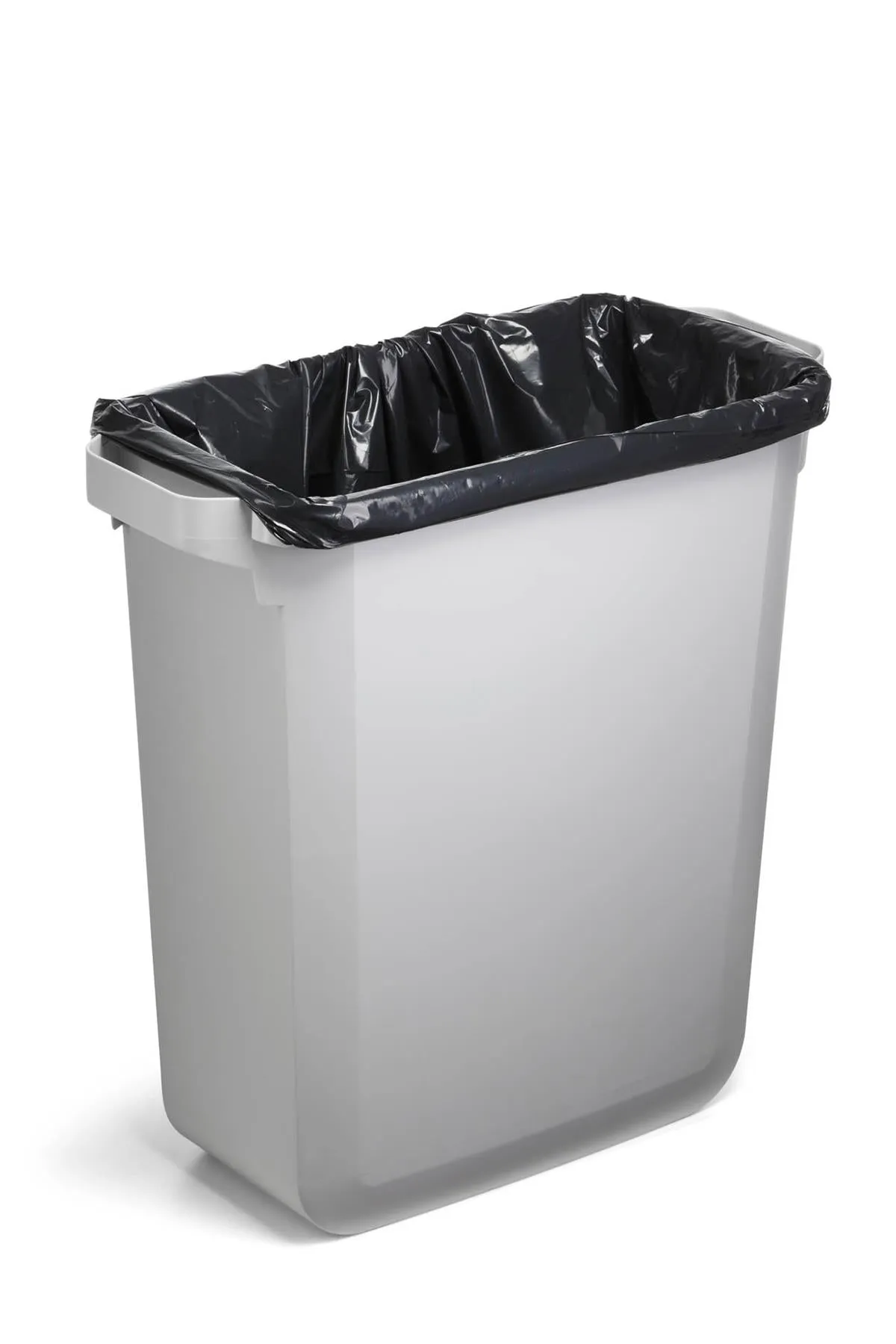 Durable DURABIN Grey Rectangular Recycling Bin   Yellow Lid | Food Safe | 60L