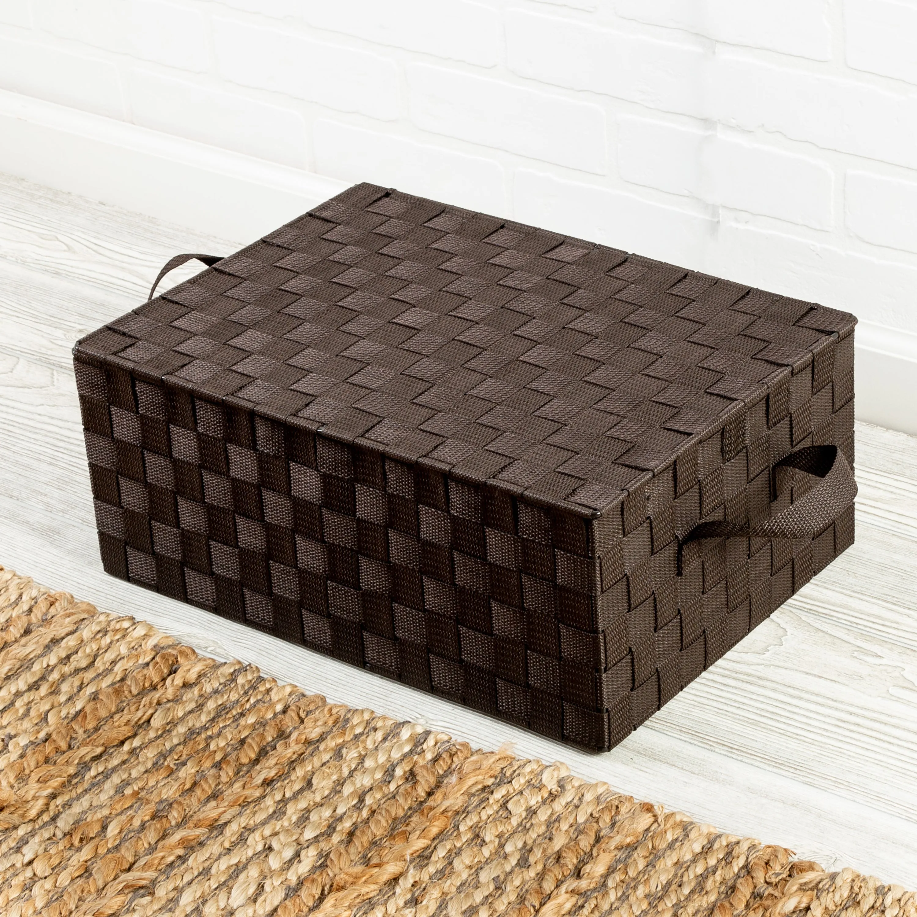 Espresso Hinged Lid Storage Box