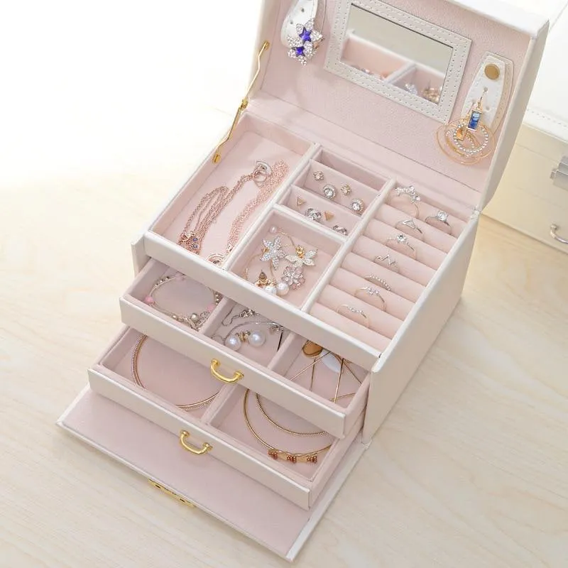 Euro Princess Leather Jewellery Box