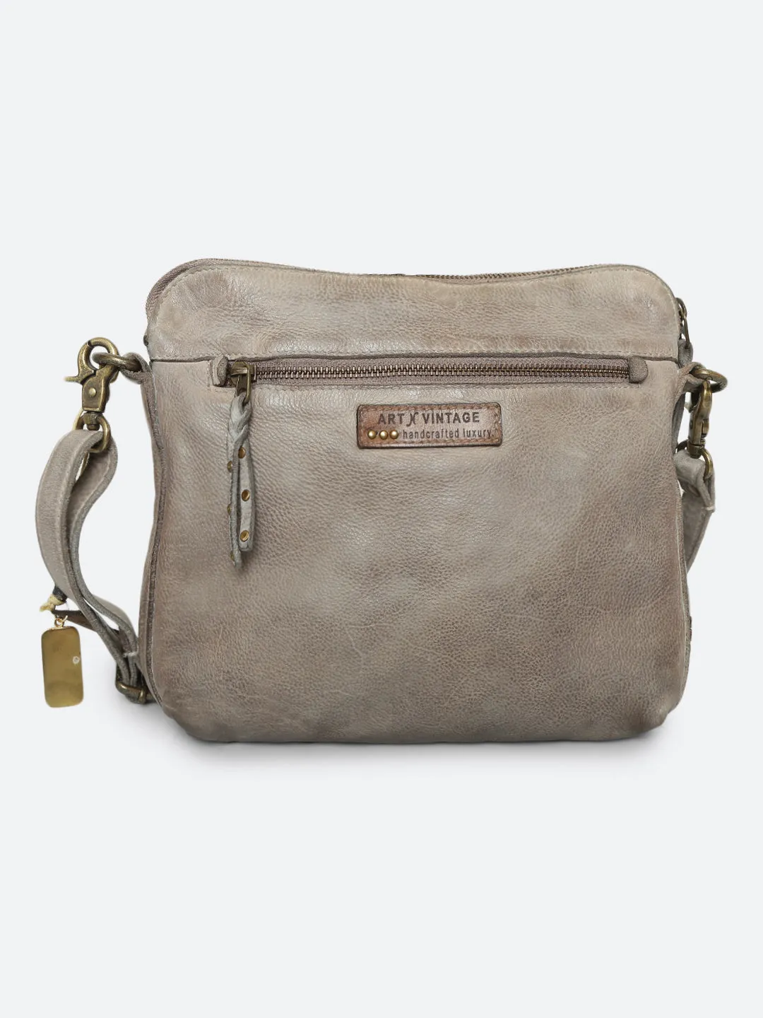 Eve: Grey Square Knot Small Crossover Bag