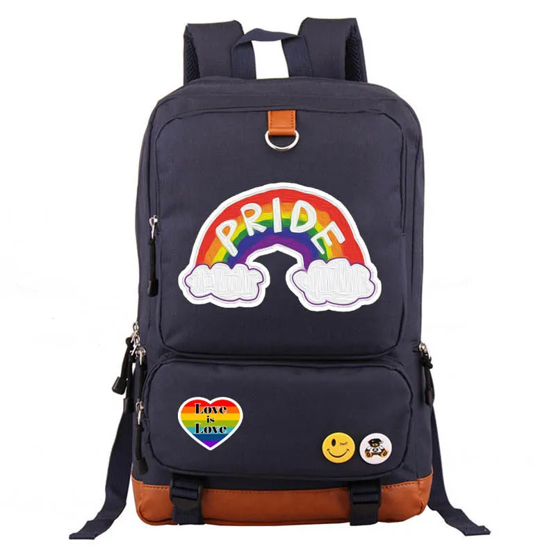 Fashion Unisex Printed Oxford Fabric Pride Backpack