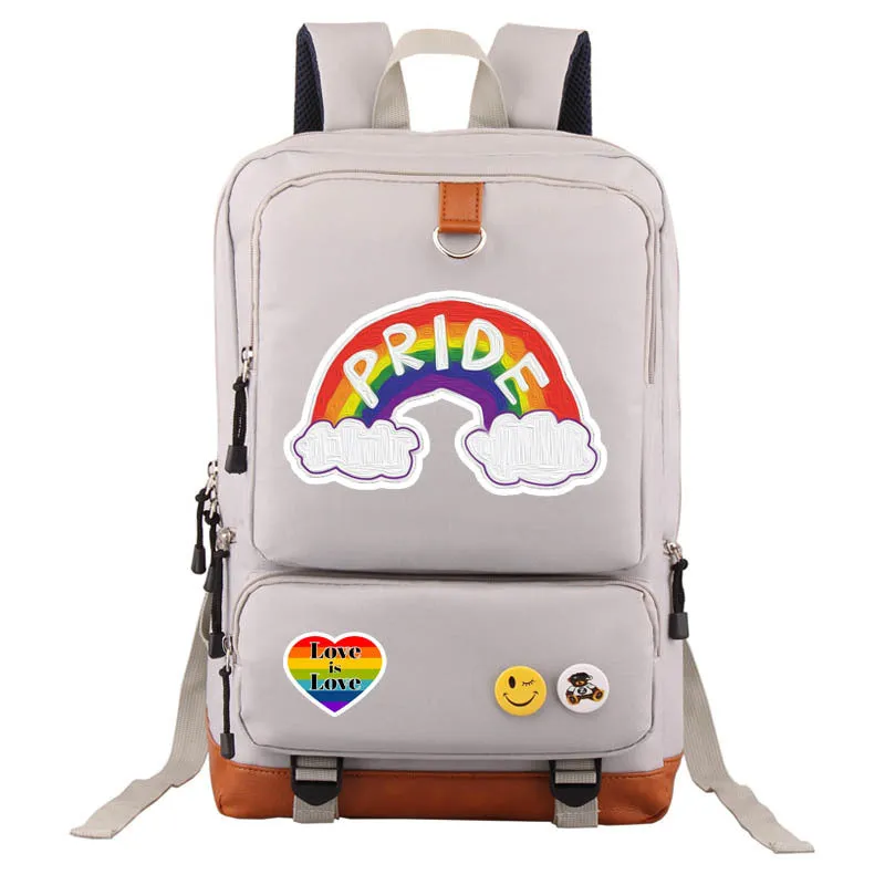 Fashion Unisex Printed Oxford Fabric Pride Backpack