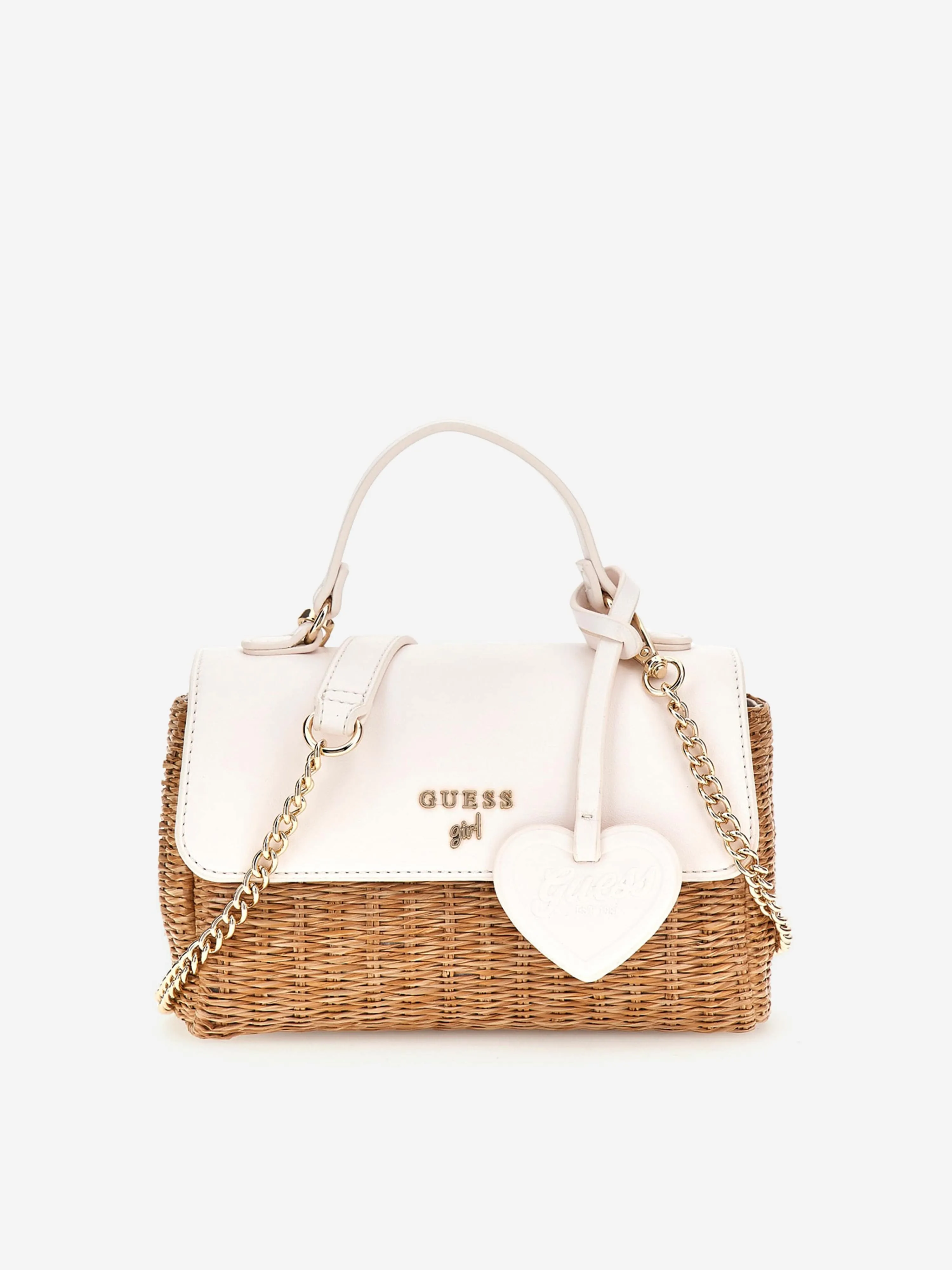 Guess Girls Crossbody Bag in White (18cm)