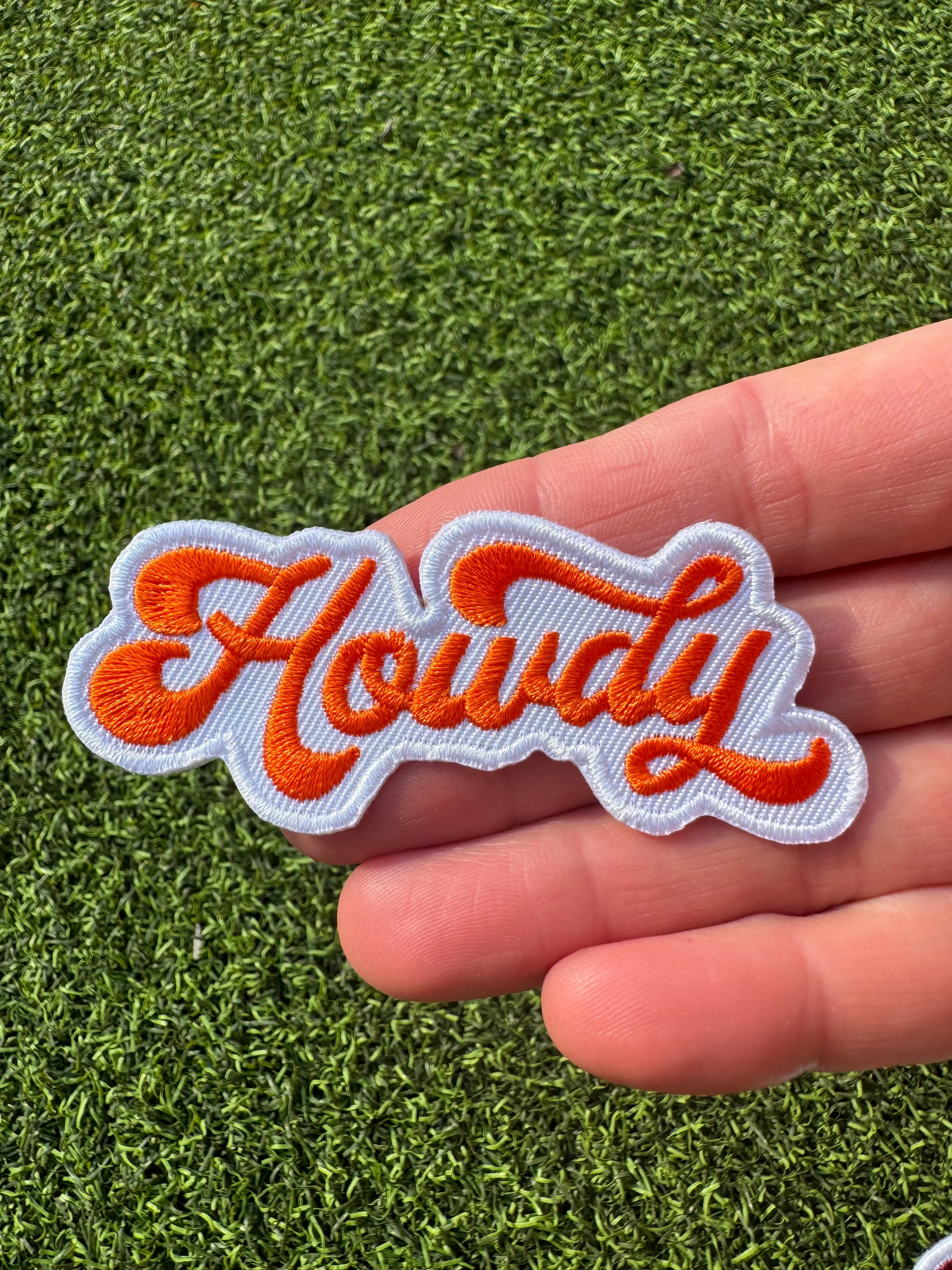 Howdy Script Iron On Patches (Various Color Options)