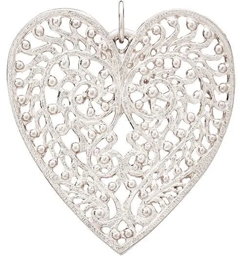 Large Filigree Heart Charm