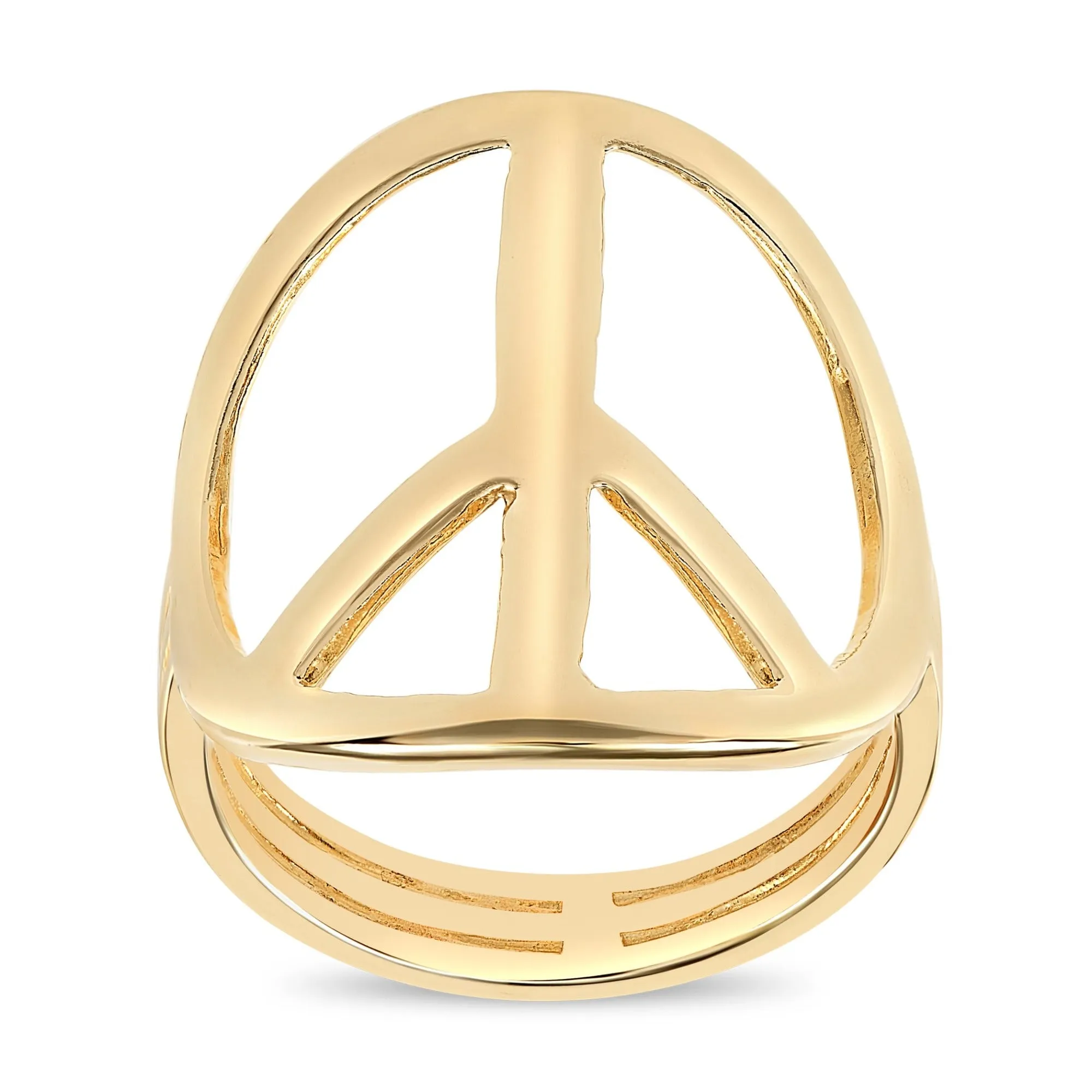 Large Peace Sign Ring