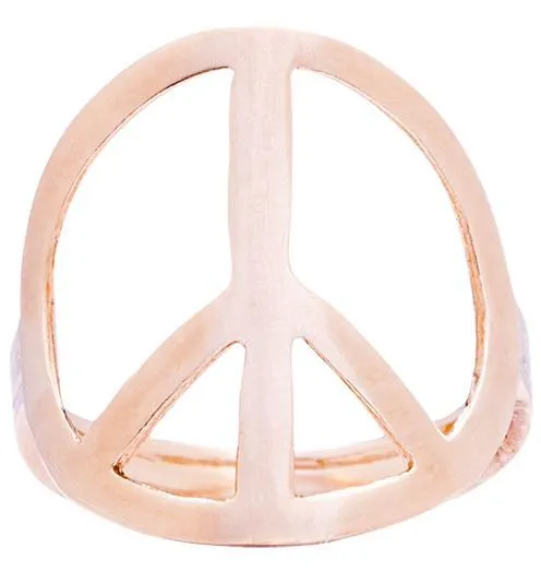 Large Peace Sign Ring