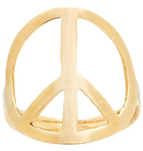 Large Peace Sign Ring