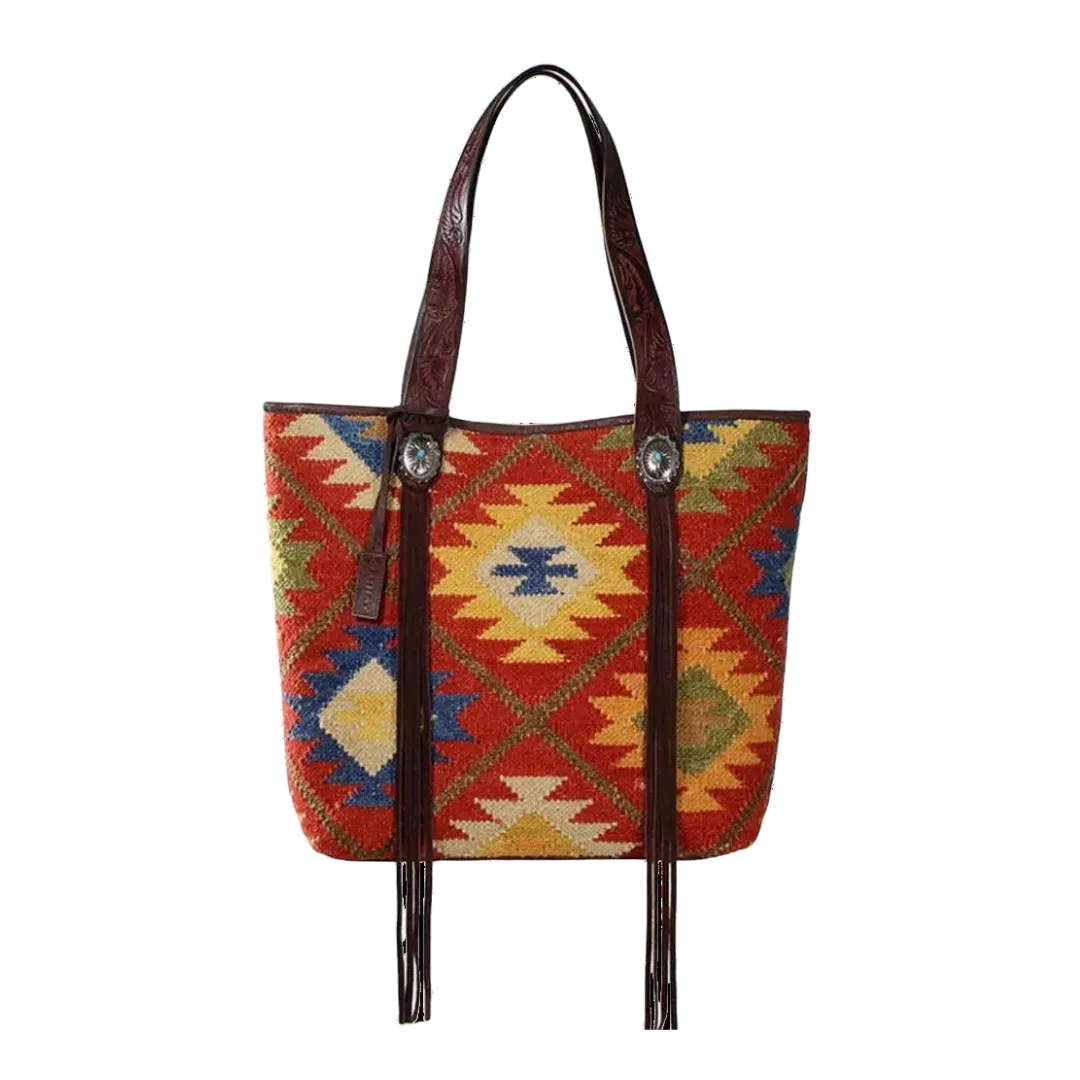 M&F Women's Brynlee Red Aztec Conceal Carry Tote Bag