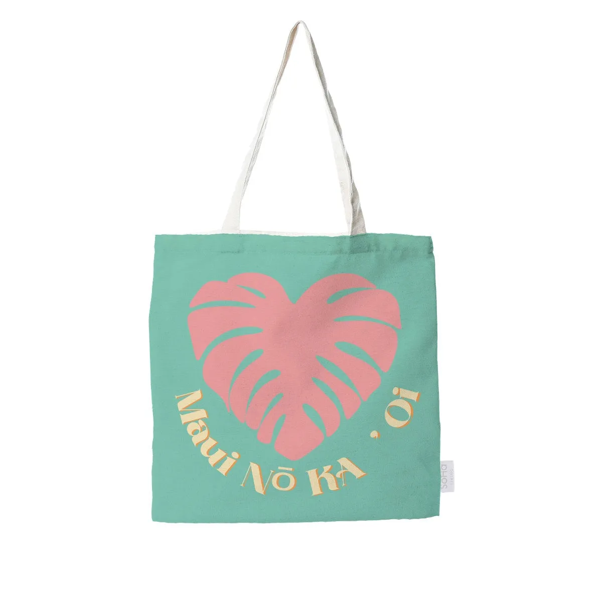 *Maui No Ka'Oi Monstera Heart, Square Tote Bag