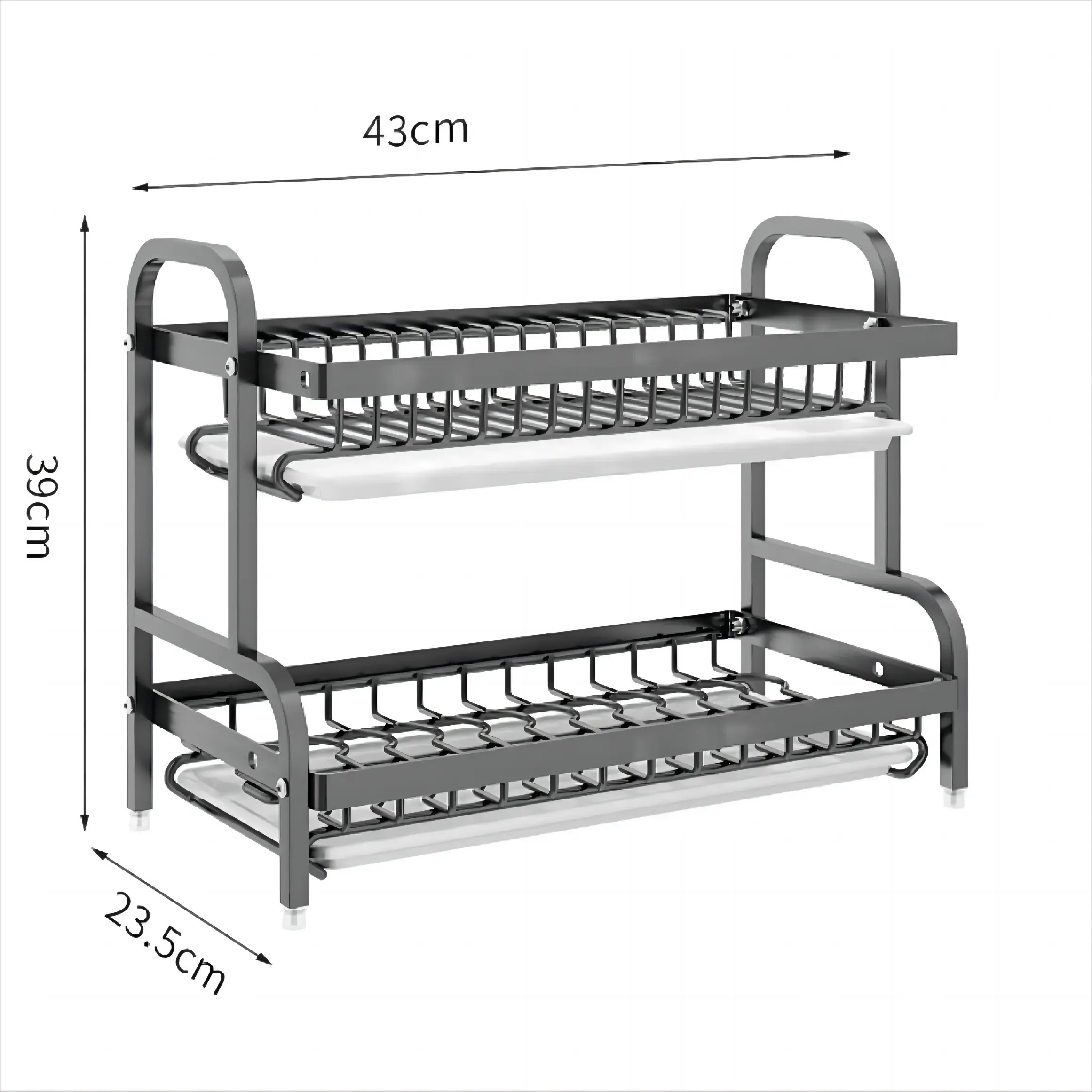 MULTI TIERS KITCHEN DISH ORGANIZER RACKS