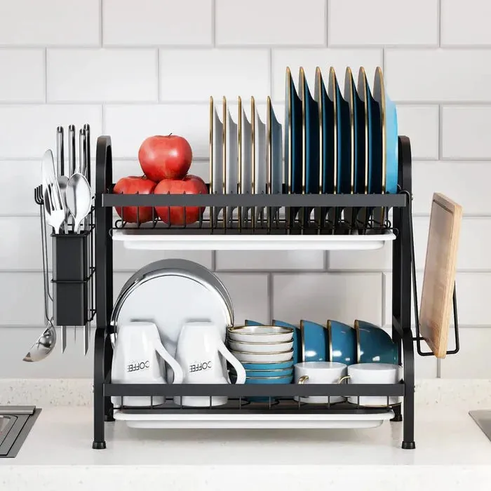 MULTI TIERS KITCHEN DISH ORGANIZER RACKS