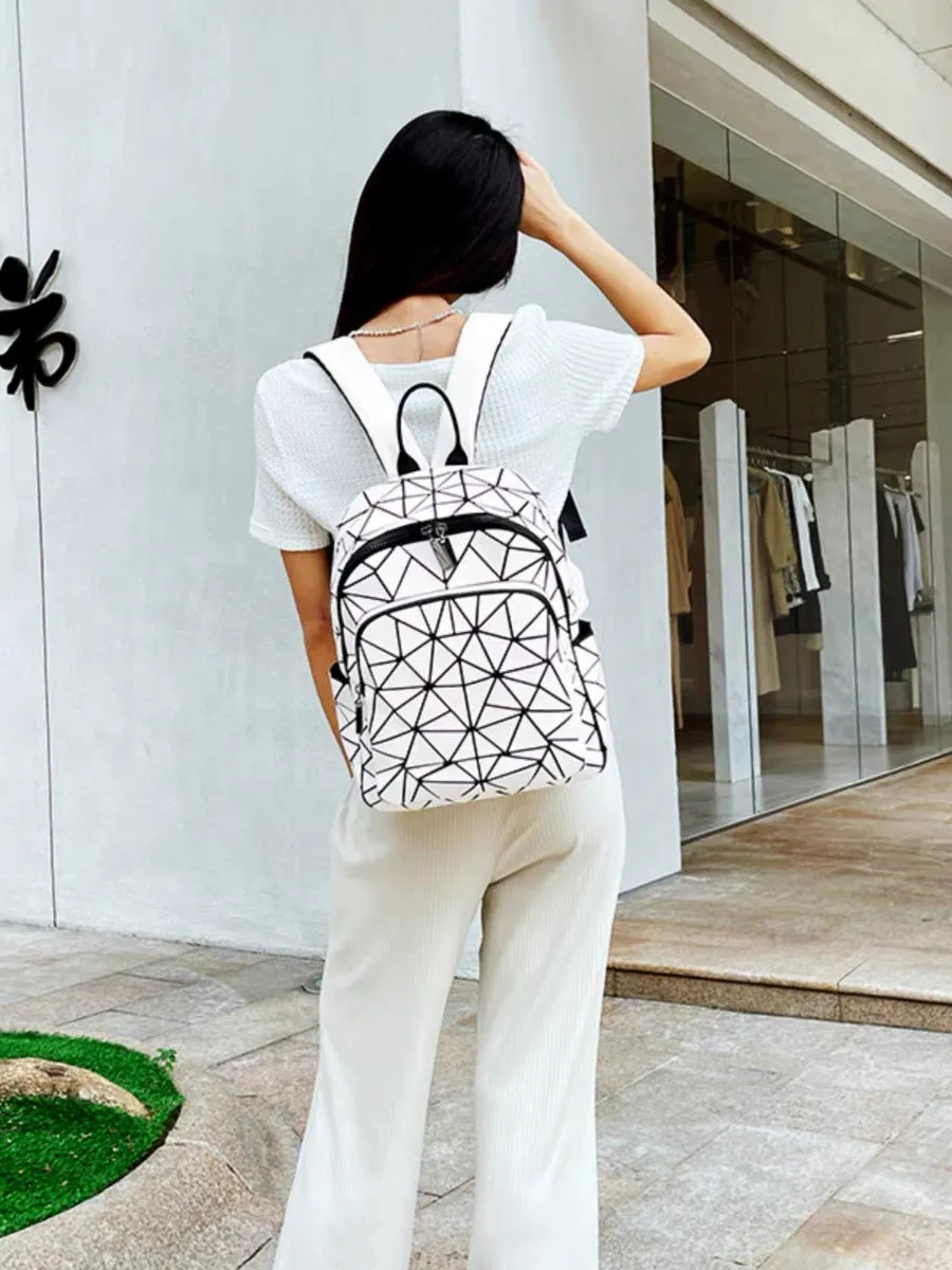 Niche Style Cdiwri & Kari2024 New Arrival Trendy Travel Quilted Backpack Female College Student Schoolbag Lightweight Backpack