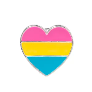 Pansexual Heart Pride Pins