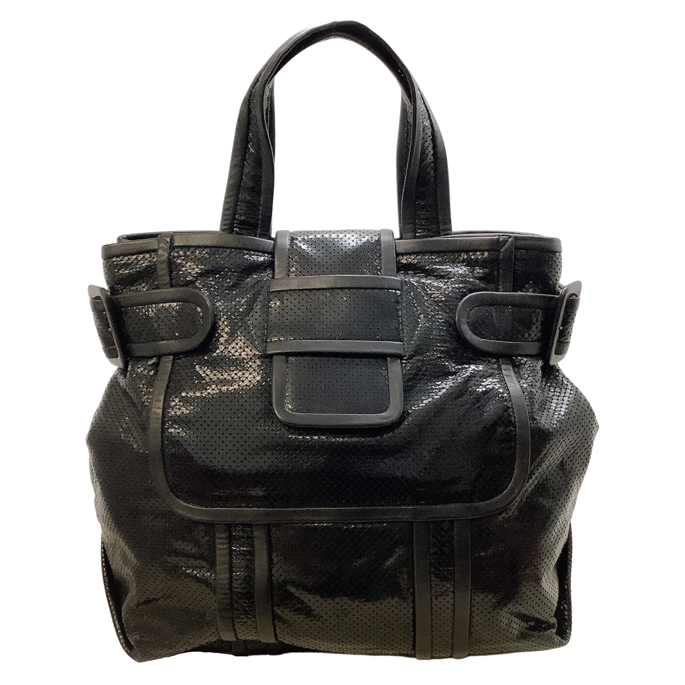 Pierre Hardy Black Perforated Leather Tote