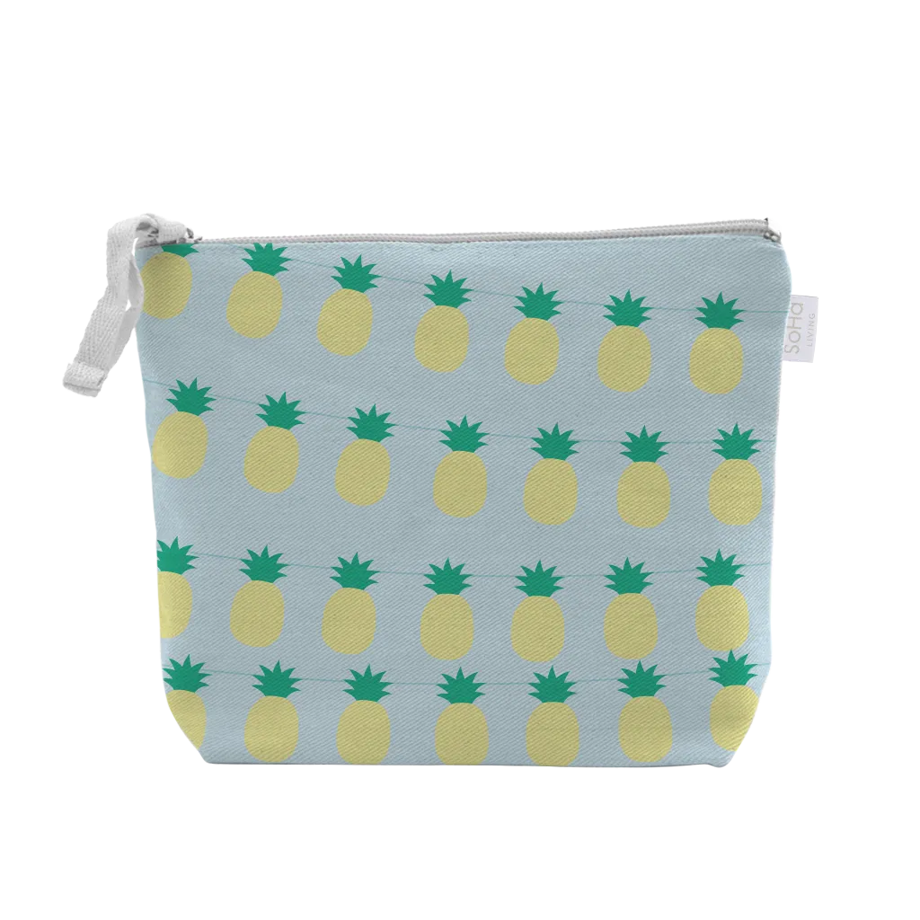 *Pineapple Pennents Cosmetic Bag, Large