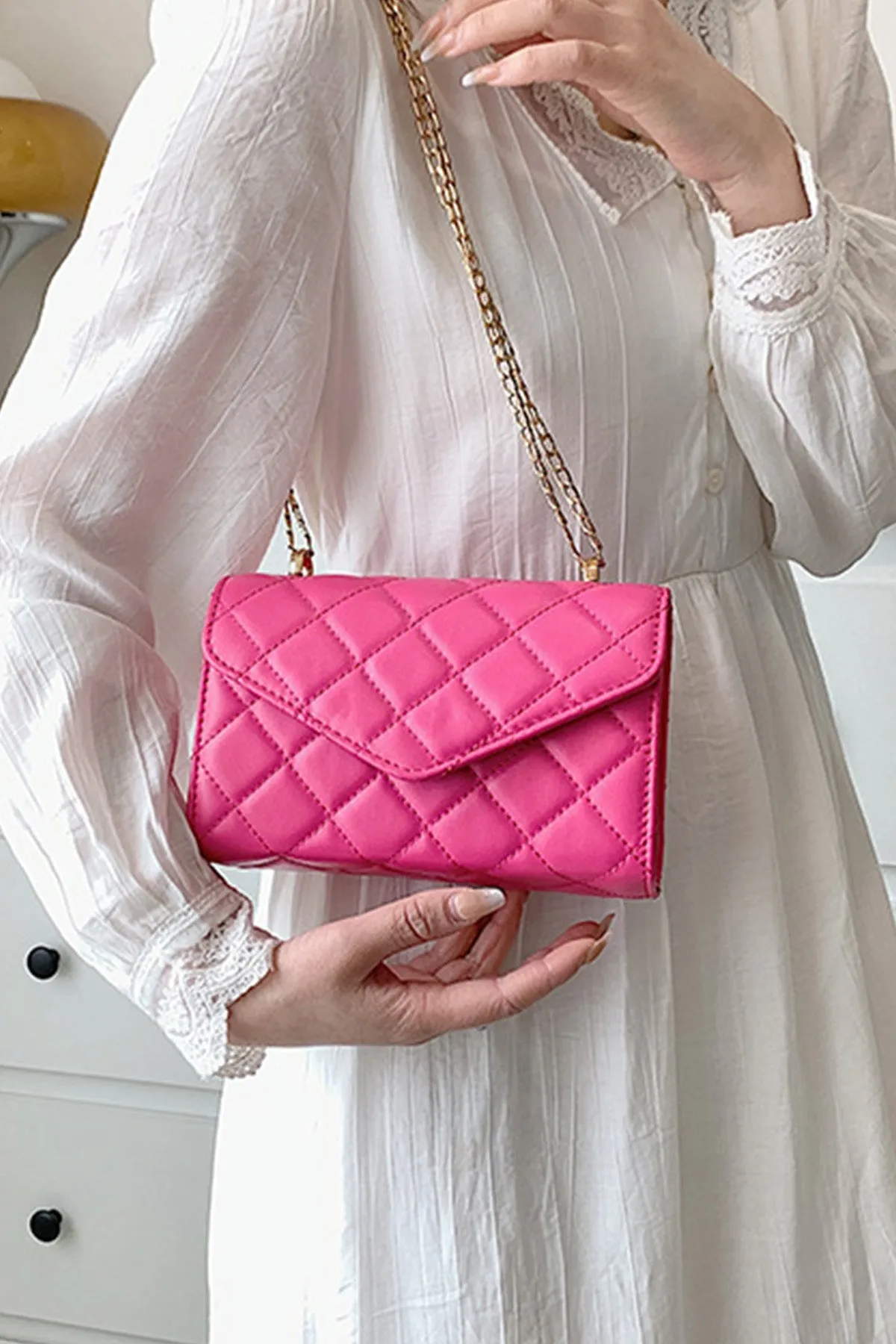 Pink Sling Leather Bag - A23 - WHB0056