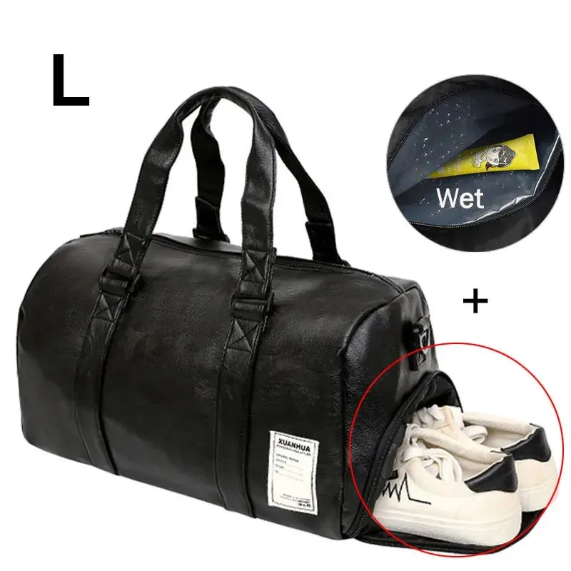 PU LEATHER GYM BAG