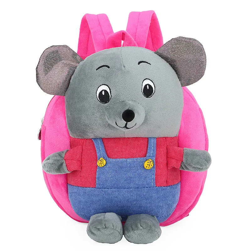 Red small bears Children's baby plush toy small school bag backpack cartoon bag