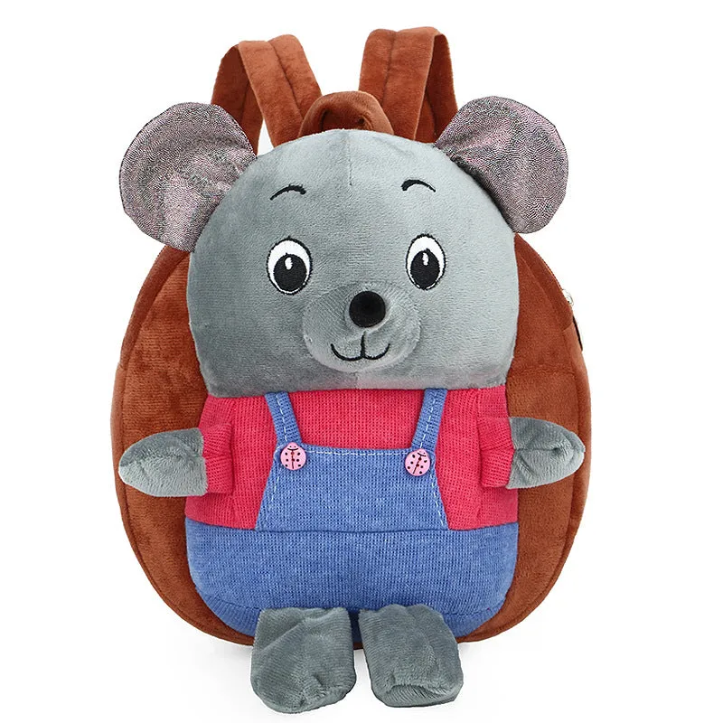 Red small bears Children's baby plush toy small school bag backpack cartoon bag