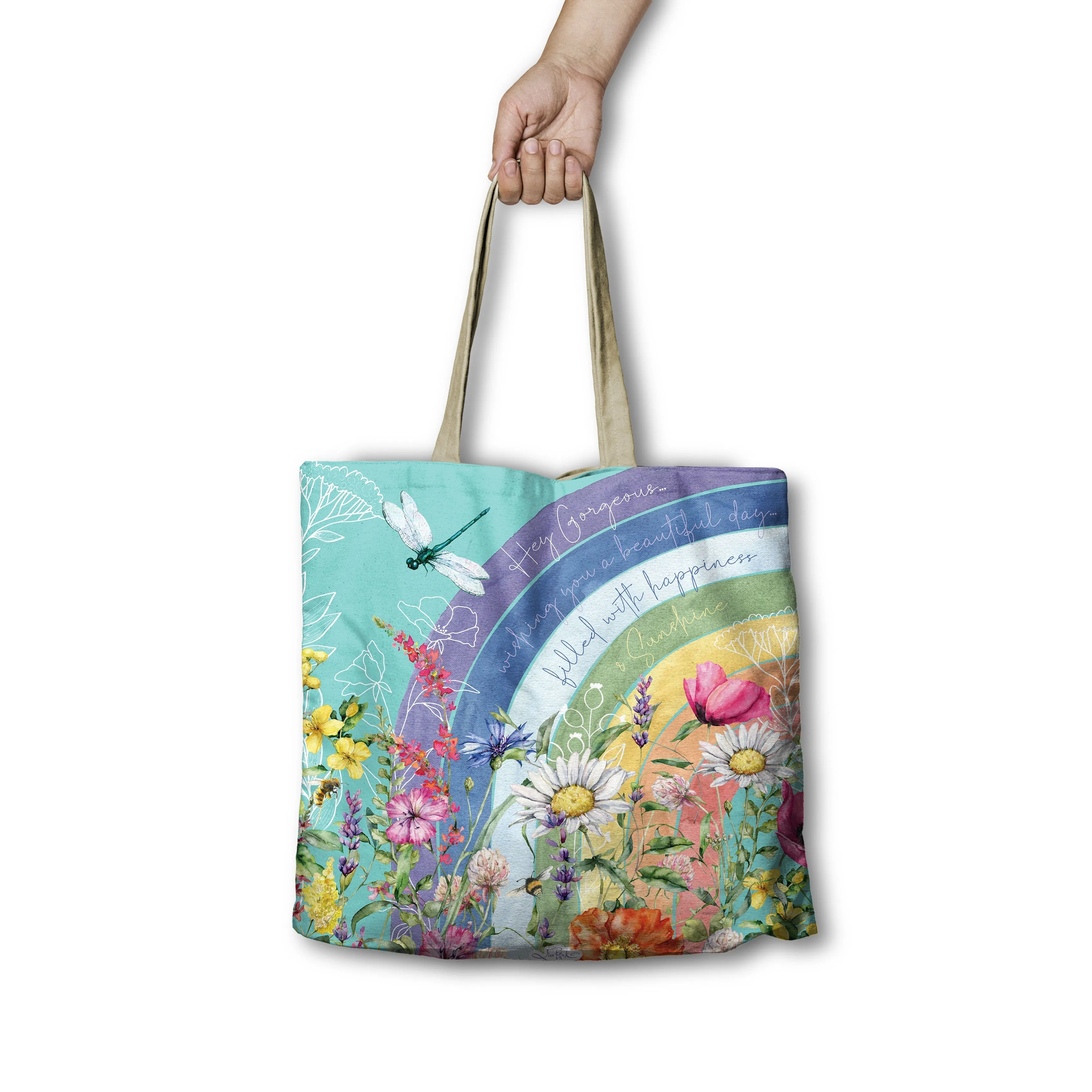 Shopping Tote - Rainbow Wildflower